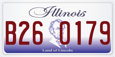 IL license plate B260179