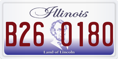 IL license plate B260180