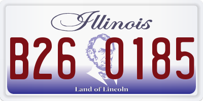 IL license plate B260185