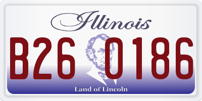 IL license plate B260186
