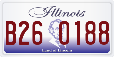 IL license plate B260188