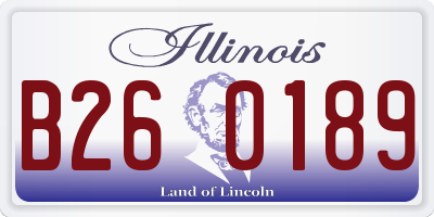 IL license plate B260189