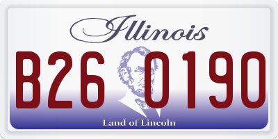 IL license plate B260190