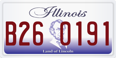 IL license plate B260191