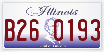 IL license plate B260193