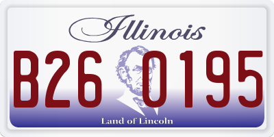 IL license plate B260195