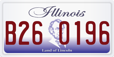 IL license plate B260196