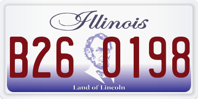 IL license plate B260198