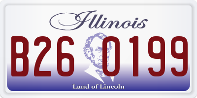 IL license plate B260199