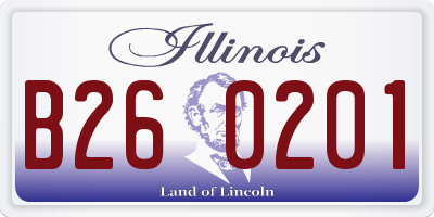 IL license plate B260201
