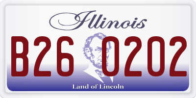 IL license plate B260202