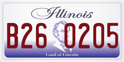 IL license plate B260205