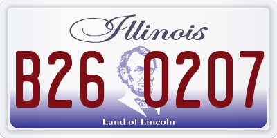 IL license plate B260207