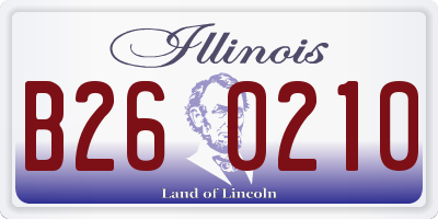 IL license plate B260210