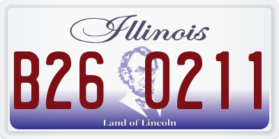 IL license plate B260211