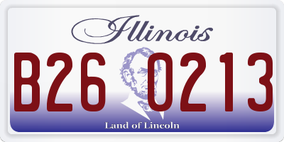 IL license plate B260213