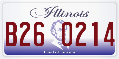 IL license plate B260214