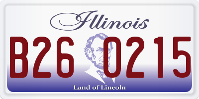 IL license plate B260215