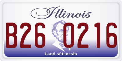 IL license plate B260216