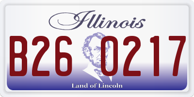 IL license plate B260217