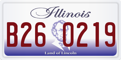IL license plate B260219