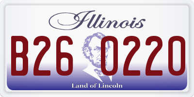 IL license plate B260220
