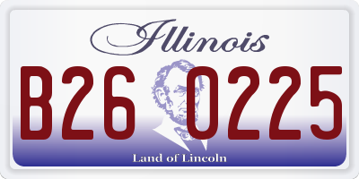 IL license plate B260225