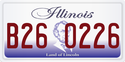 IL license plate B260226
