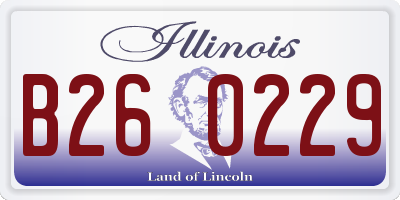 IL license plate B260229