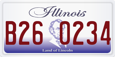 IL license plate B260234