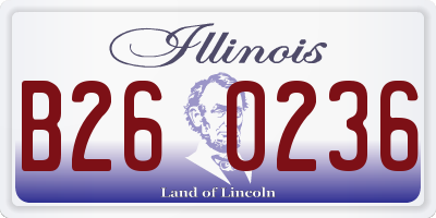 IL license plate B260236