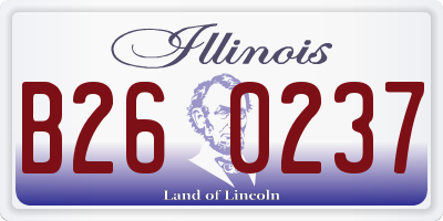 IL license plate B260237