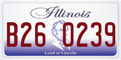 IL license plate B260239