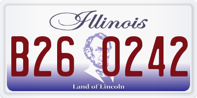 IL license plate B260242