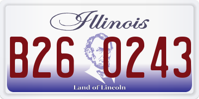 IL license plate B260243