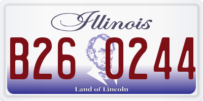 IL license plate B260244
