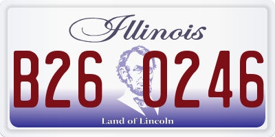 IL license plate B260246