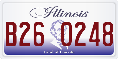 IL license plate B260248