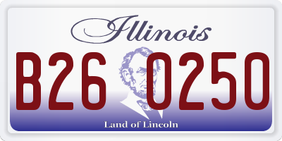 IL license plate B260250