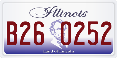 IL license plate B260252