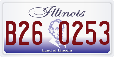 IL license plate B260253