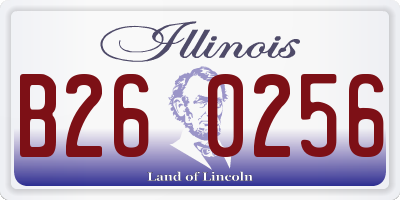 IL license plate B260256