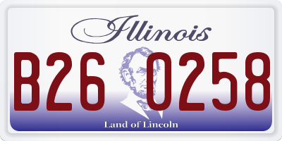 IL license plate B260258