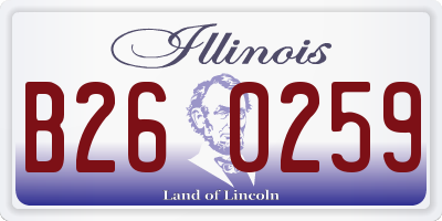 IL license plate B260259
