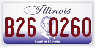IL license plate B260260