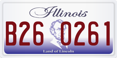 IL license plate B260261