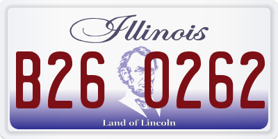 IL license plate B260262