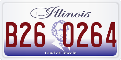 IL license plate B260264