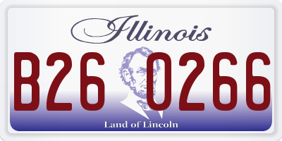 IL license plate B260266