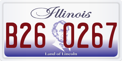 IL license plate B260267